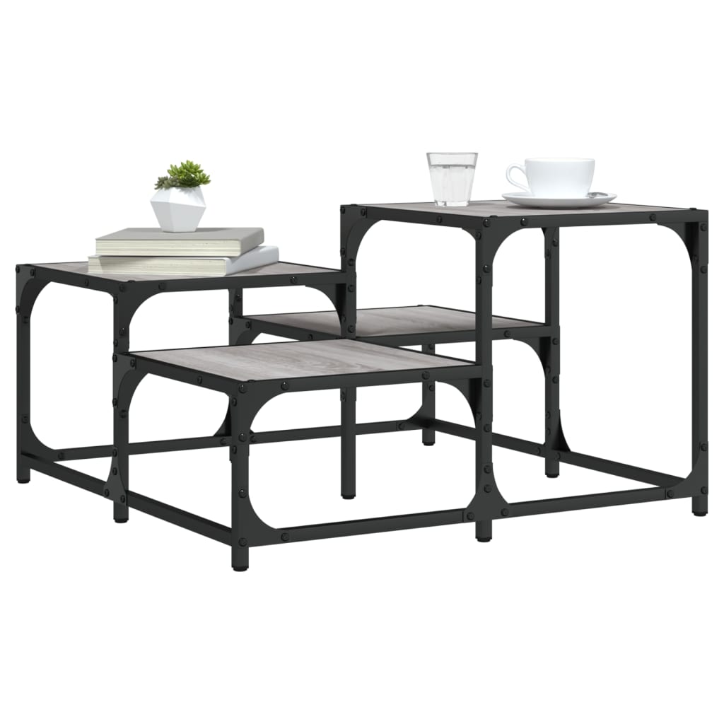 Salontafel 87,5X87,5X40 Cm Bewerkt Hout