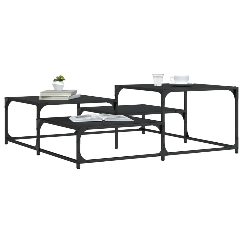 Salontafel 87,5X87,5X40 Cm Bewerkt Hout