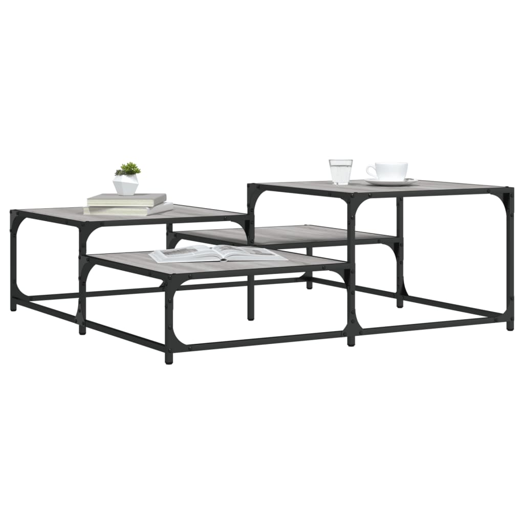 Salontafel 87,5X87,5X40 Cm Bewerkt Hout