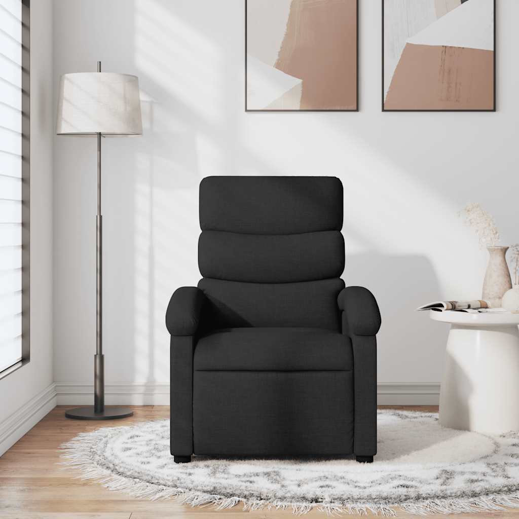 Fauteuil Verstelbaar Stof Zwart