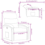 Fauteuil Verstelbaar Stof Bruin