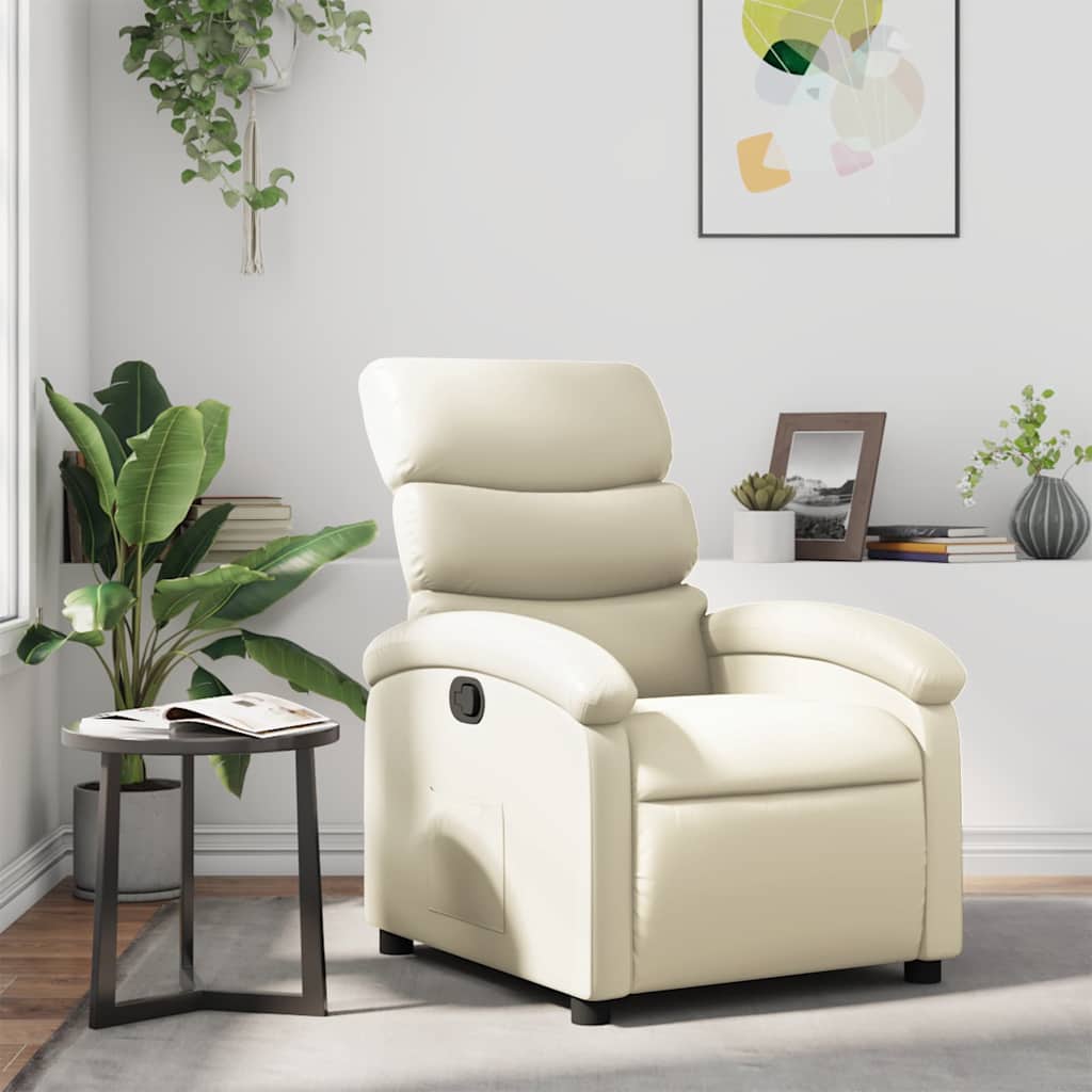 Massagestoel Verstelbaar Kunstleer Crème