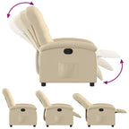 Fauteuil Verstelbaar Stof Kleurig Crème