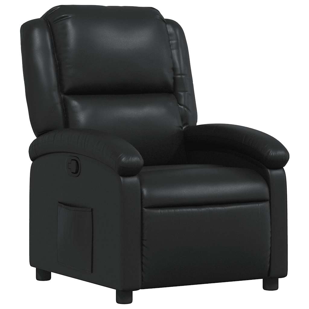 Fauteuil Verstelbaar Kunstleer Zwart