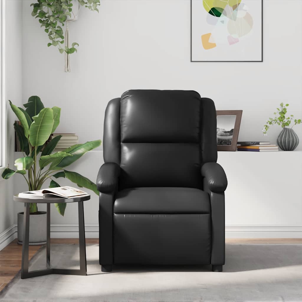 Fauteuil Verstelbaar Kunstleer Zwart