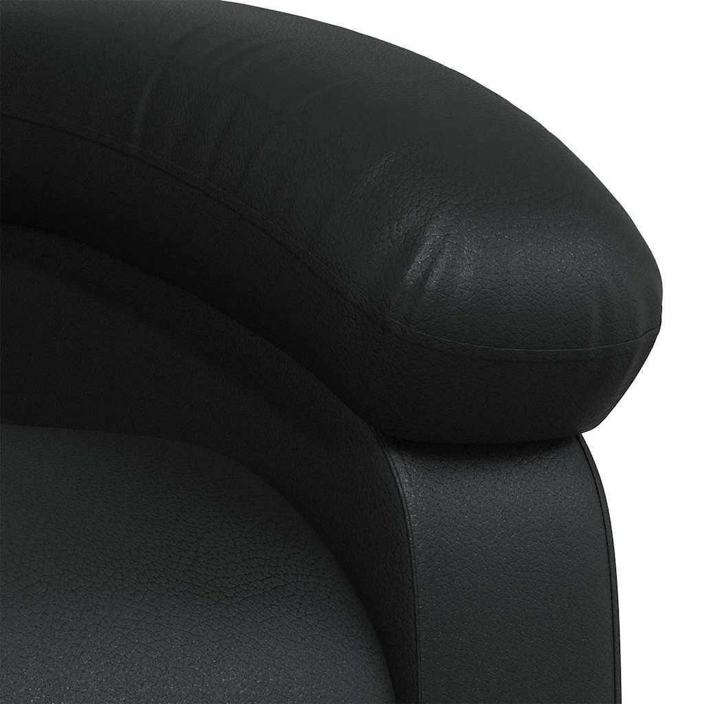 Fauteuil Verstelbaar Kunstleer Zwart
