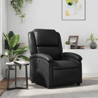 Fauteuil Verstelbaar Kunstleer Zwart