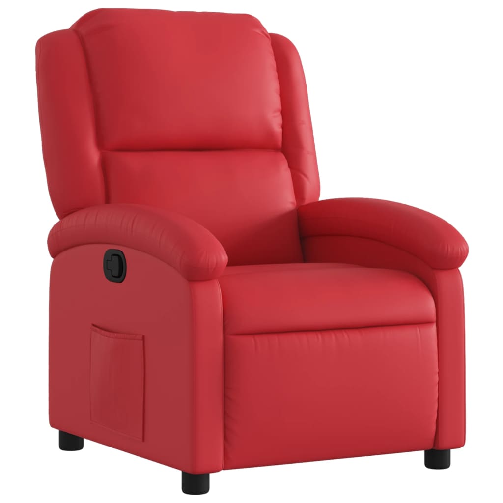 Fauteuil Verstelbaar Kunstleer Rood