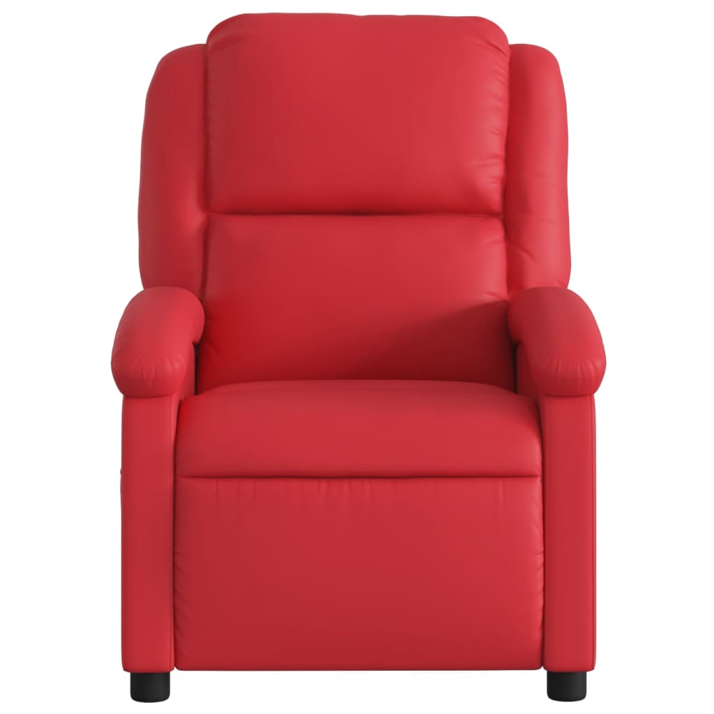 Fauteuil Verstelbaar Kunstleer Rood