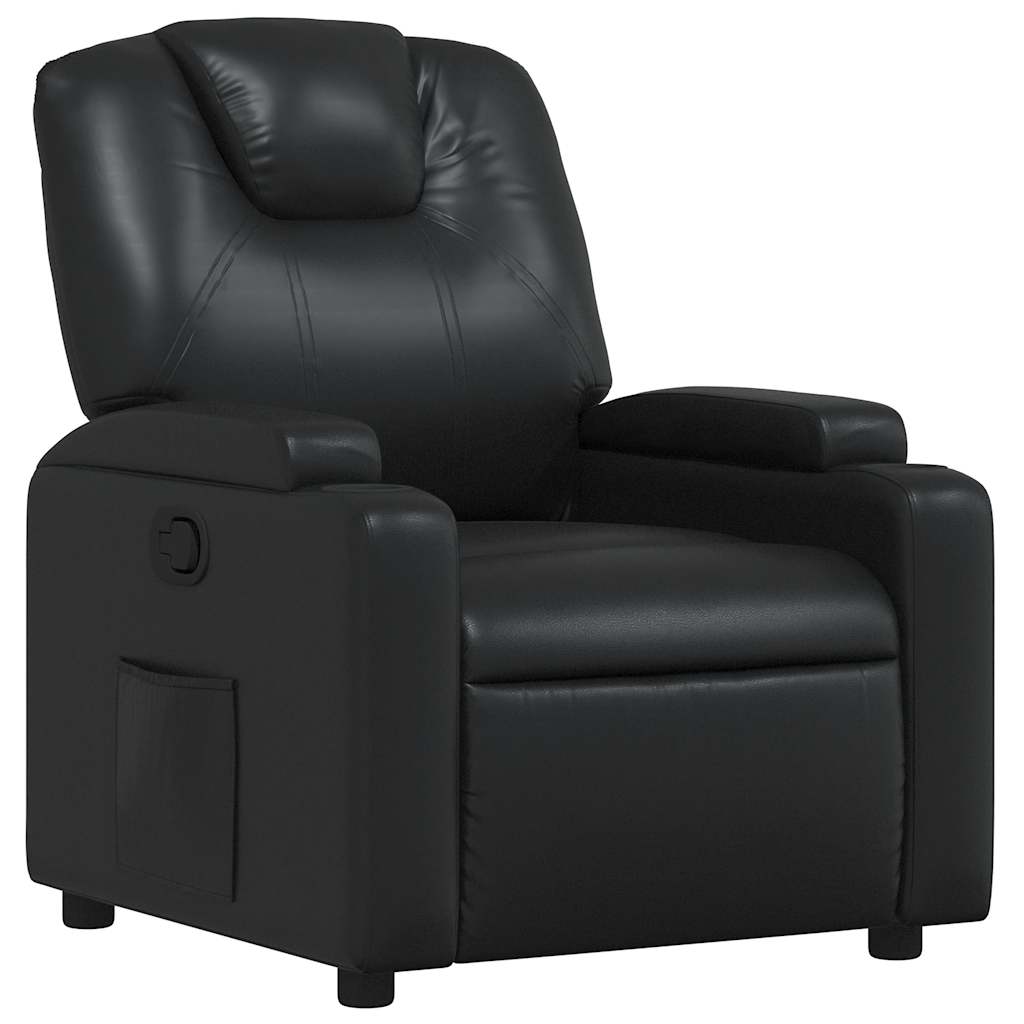Fauteuil Verstelbaar Kunstleer Zwart