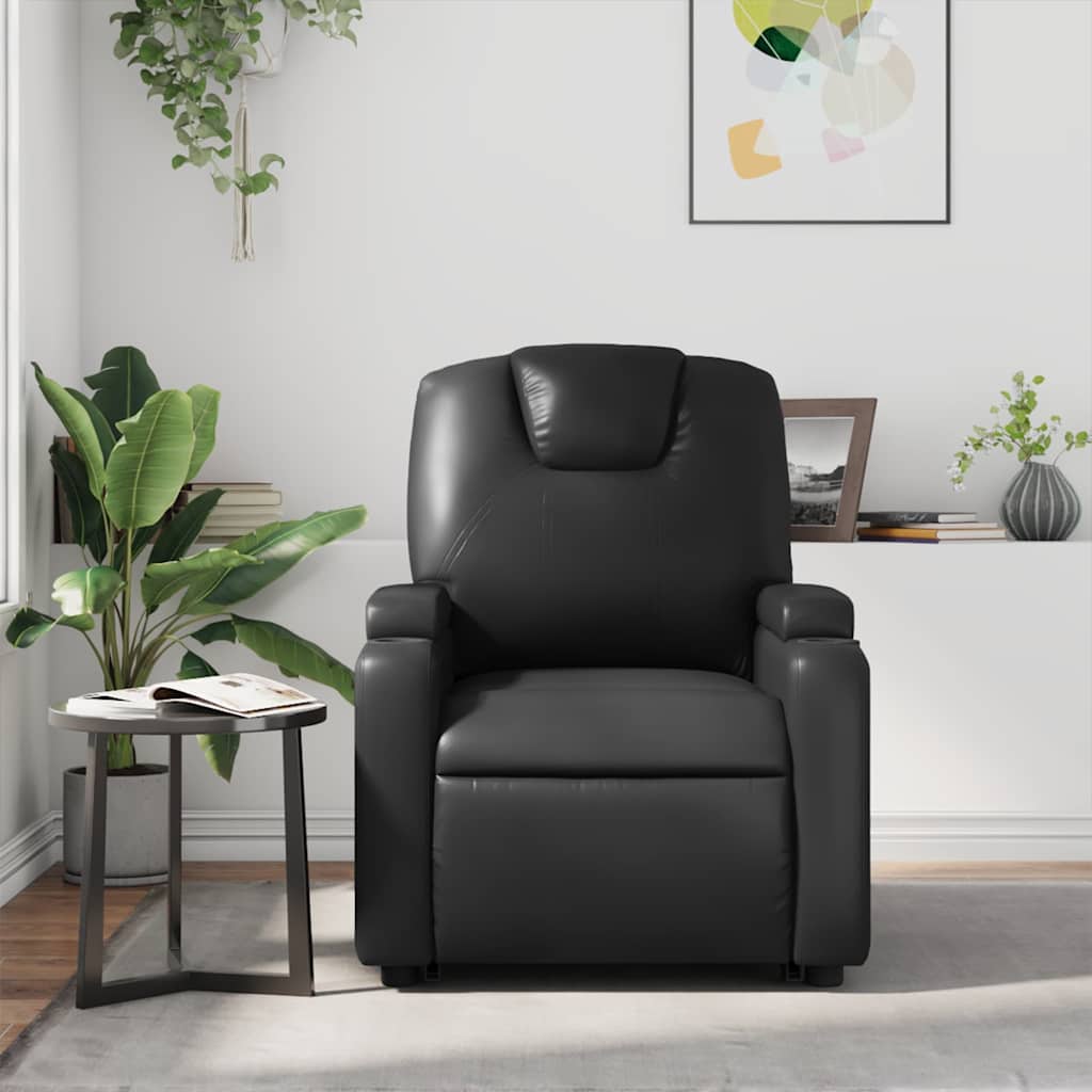 Fauteuil Verstelbaar Kunstleer Zwart