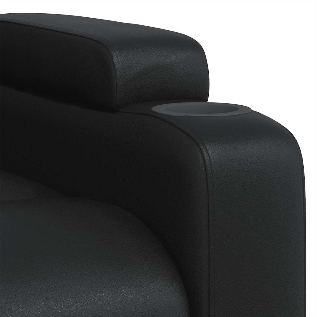 Fauteuil Verstelbaar Kunstleer Zwart