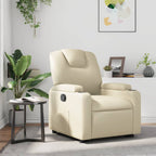 Fauteuil Verstelbaar Kunstleer Kleurig Crème