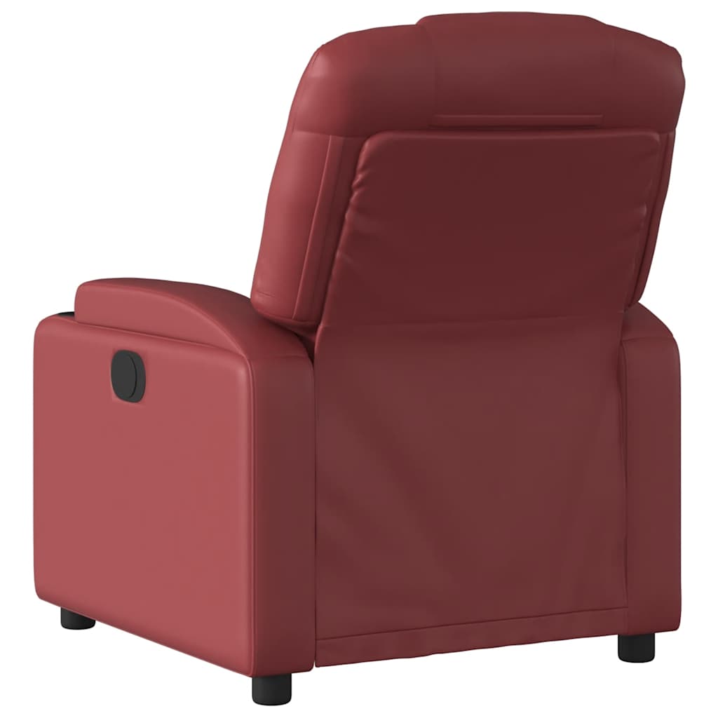Fauteuil Verstelbaar Kunstleer Wijnrood