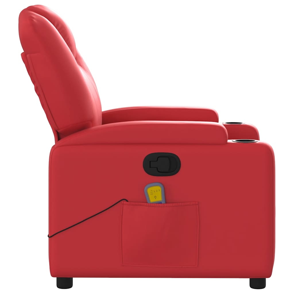 Massagestoel Verstelbaar Kunstleer Rood