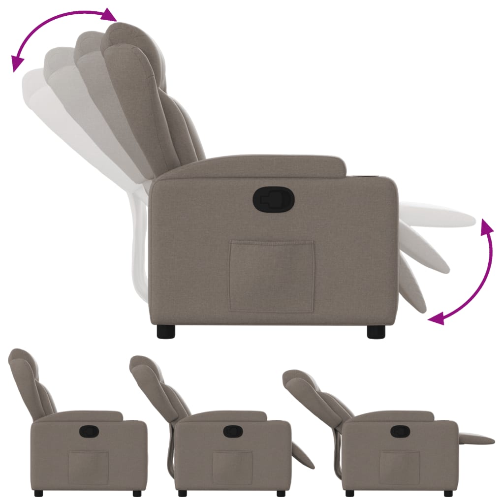 Fauteuil Verstelbaar Stof Taupe