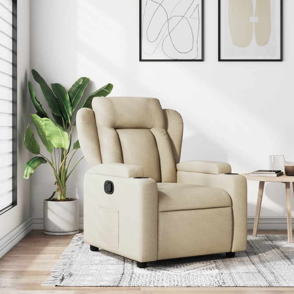 Fauteuil Verstelbaar Stof Kleurig Crème