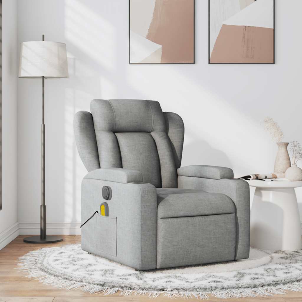 Fauteuil Verstelbaar Stof Lichtgrijs