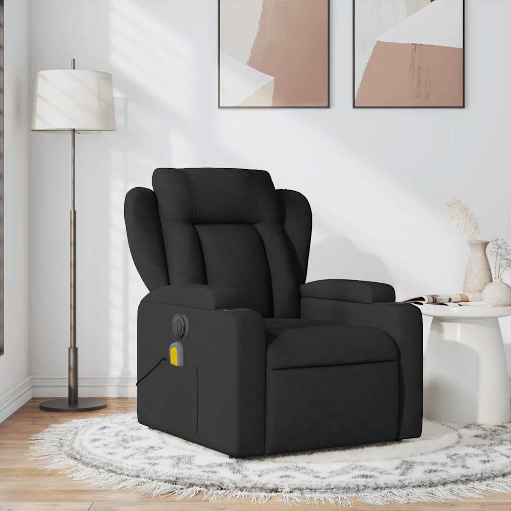 Fauteuil Verstelbaar Stof Zwart
