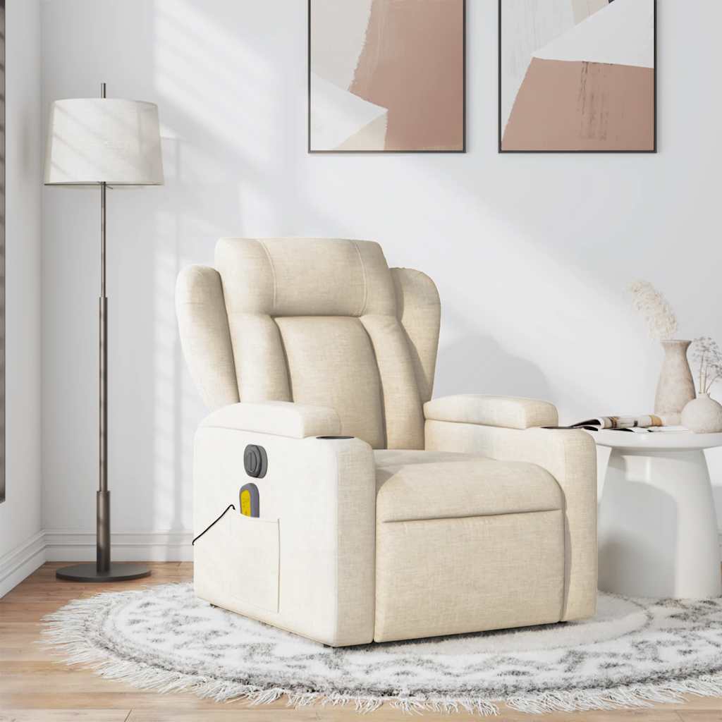 Fauteuil Verstelbaar Stof Kleurig Crème