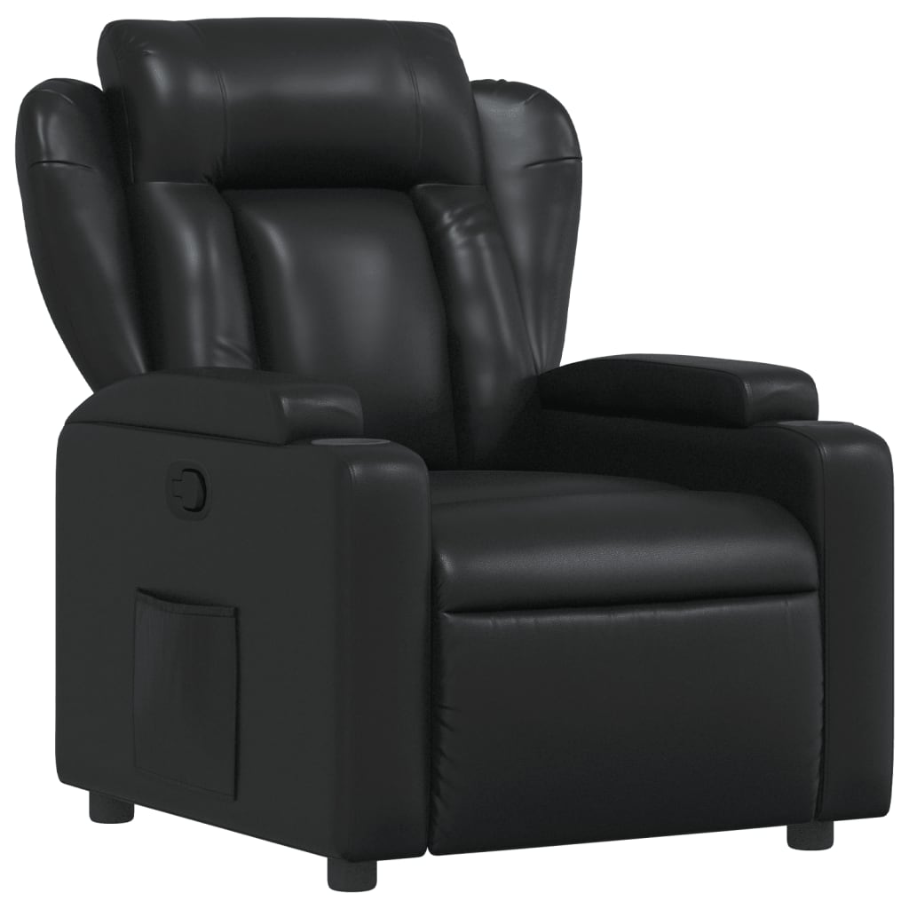 Fauteuil Verstelbaar Kunstleer Zwart