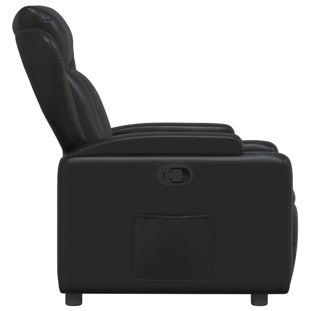 Fauteuil Verstelbaar Kunstleer Zwart