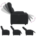 Fauteuil Verstelbaar Kunstleer Zwart