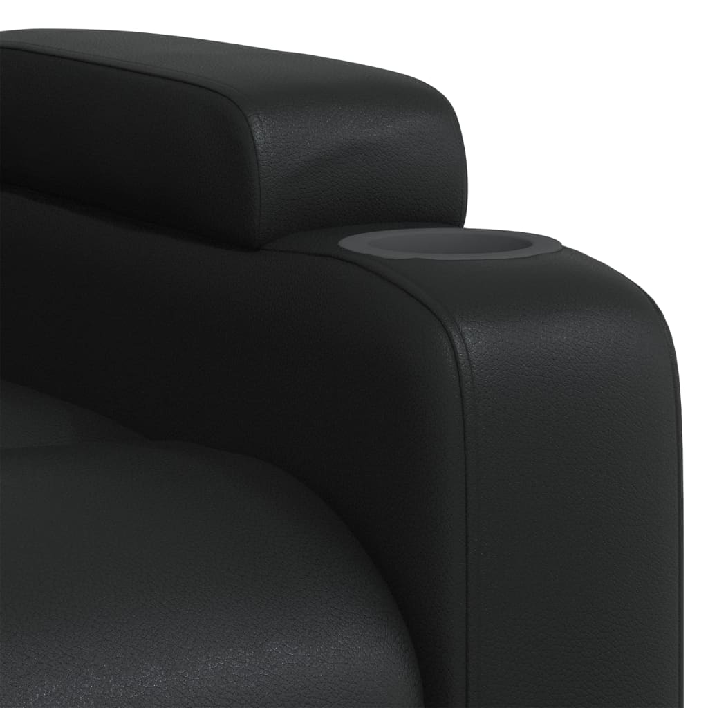 Fauteuil Verstelbaar Kunstleer Zwart