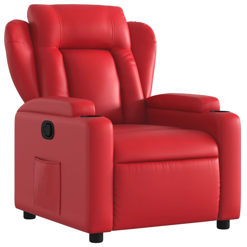 Fauteuil Verstelbaar Kunstleer Rood