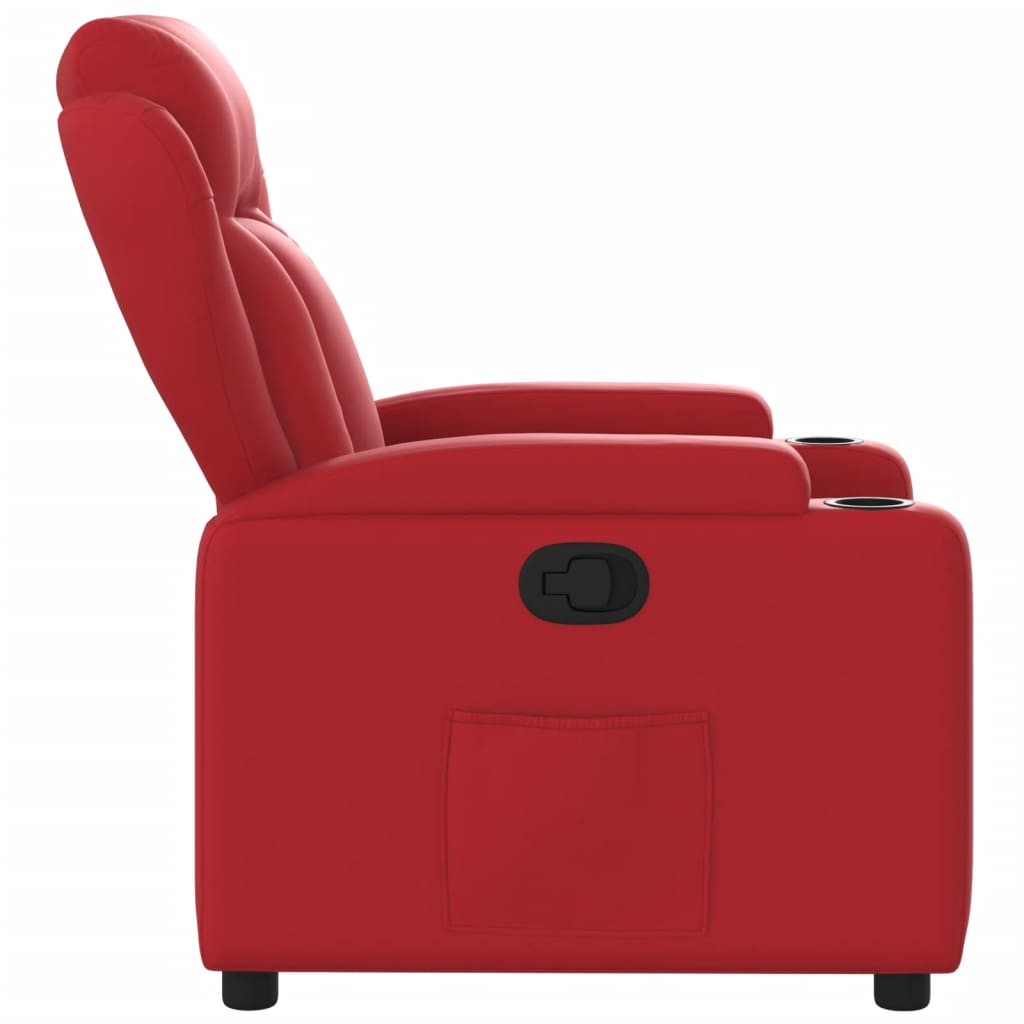Fauteuil Verstelbaar Kunstleer Rood