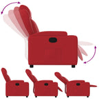 Fauteuil Verstelbaar Kunstleer Rood