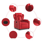 Fauteuil Verstelbaar Kunstleer Rood