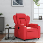 Fauteuil Verstelbaar Kunstleer Rood