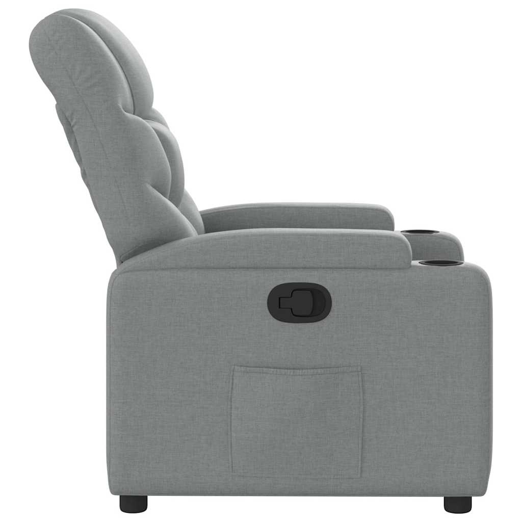 Fauteuil Verstelbaar Stof Lichtgrijs