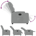 Fauteuil Verstelbaar Stof Lichtgrijs