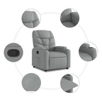 Fauteuil Verstelbaar Stof Lichtgrijs