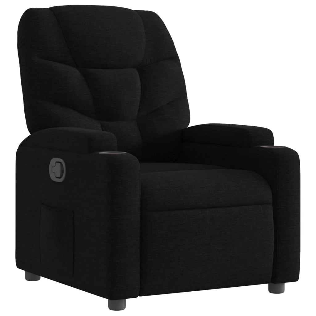 Fauteuil Verstelbaar Stof Zwart