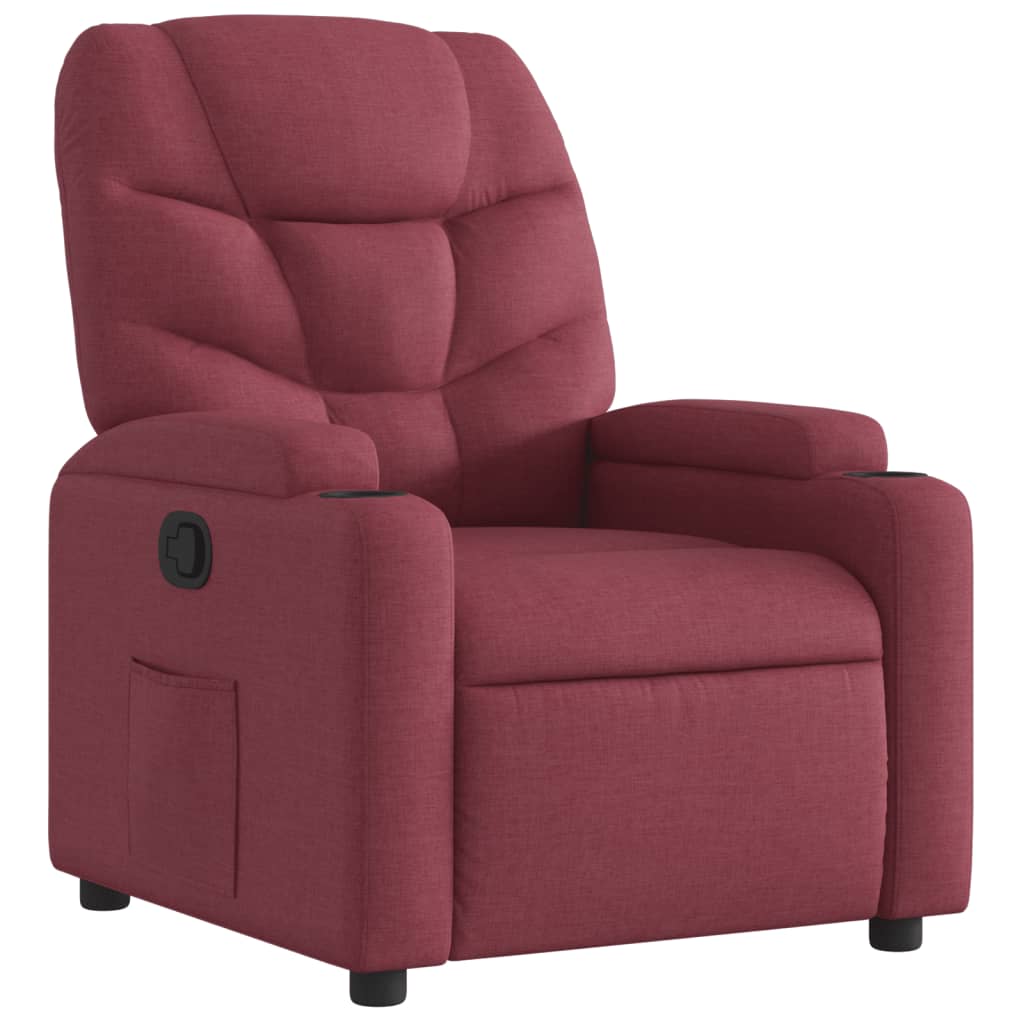 Fauteuil Verstelbaar Stof Wijnrood