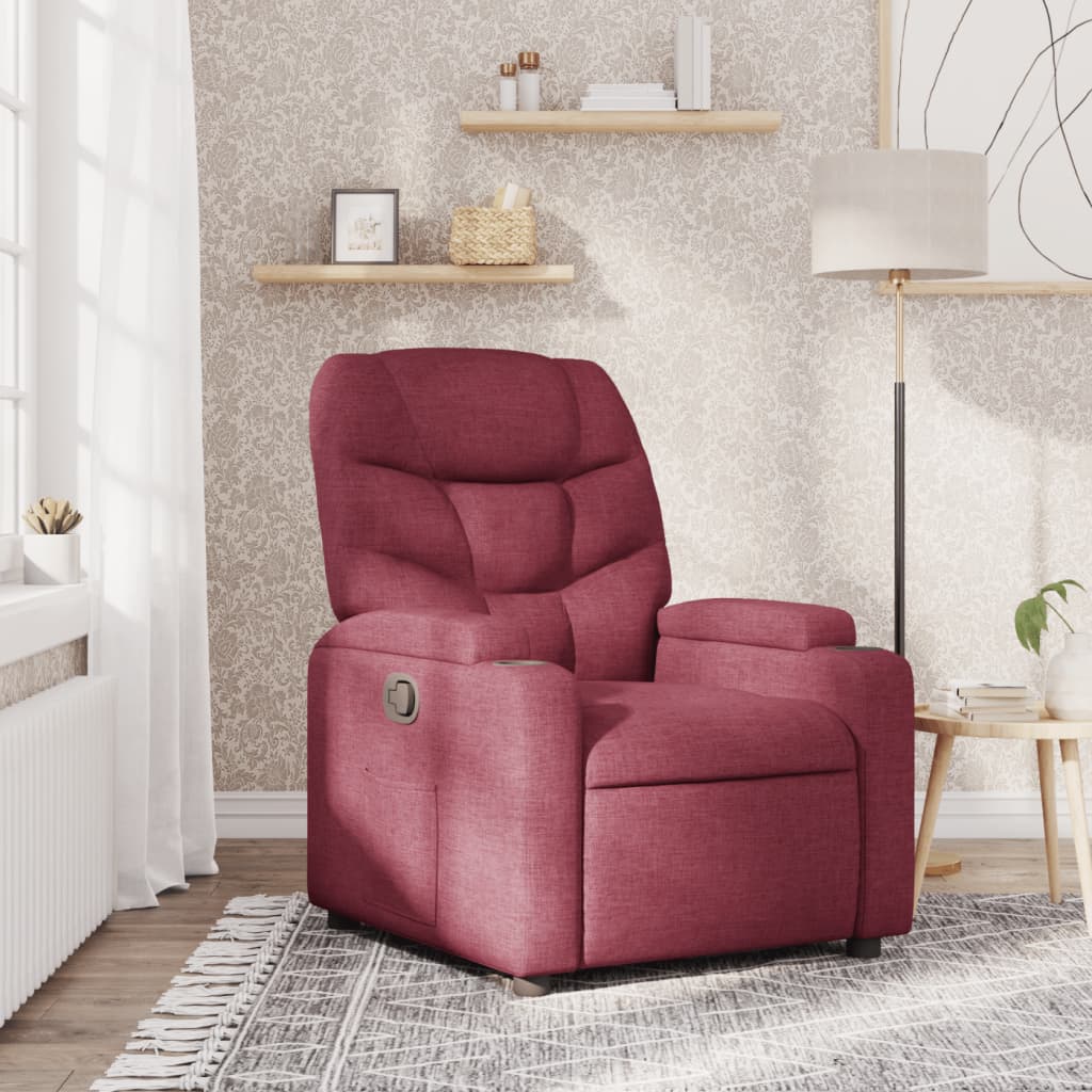 Fauteuil Verstelbaar Stof Wijnrood