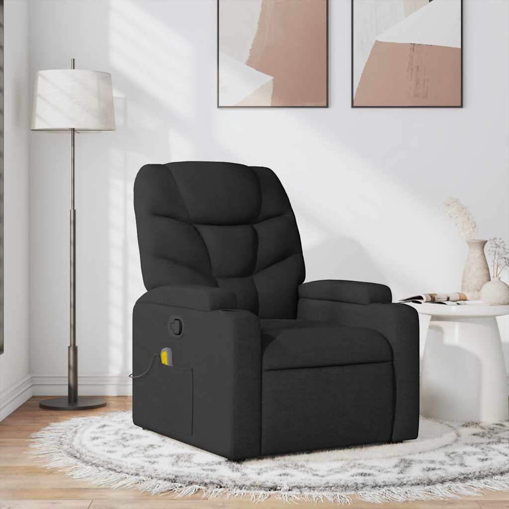 Fauteuil Verstelbaar Stof Zwart