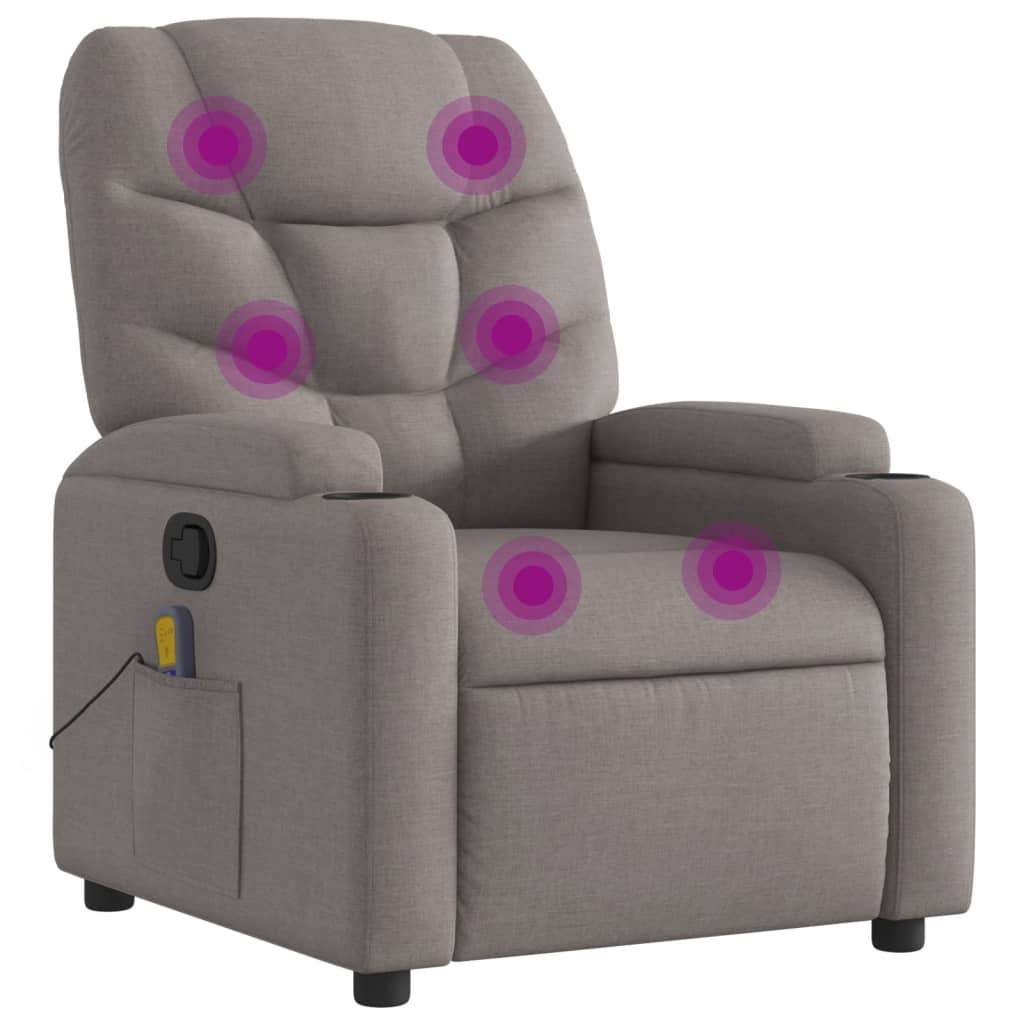 Massagestoel Verstelbaar Stof Taupe
