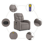 Massagestoel Verstelbaar Stof Taupe