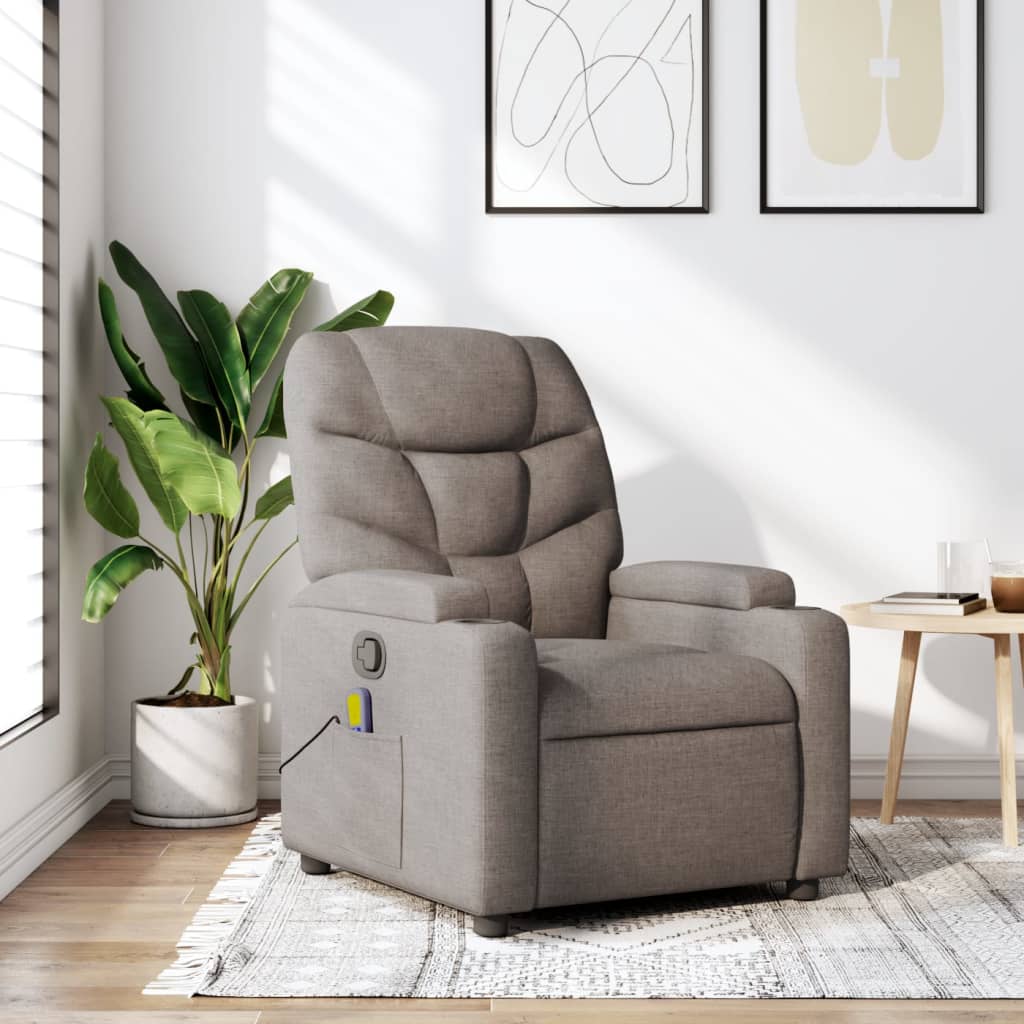 Massagestoel Verstelbaar Stof Taupe