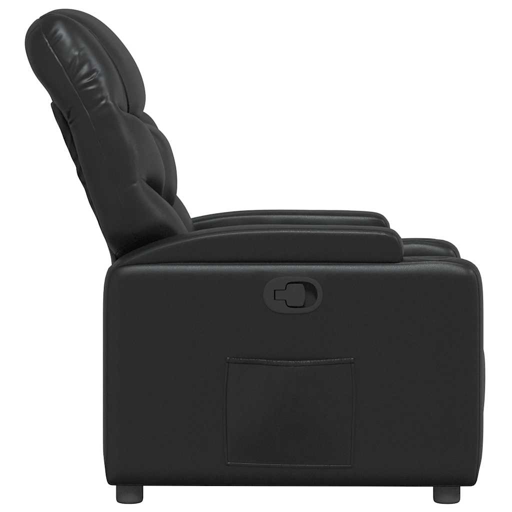 Fauteuil Verstelbaar Kunstleer Zwart