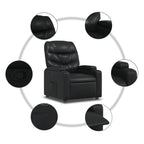 Fauteuil Verstelbaar Kunstleer Zwart