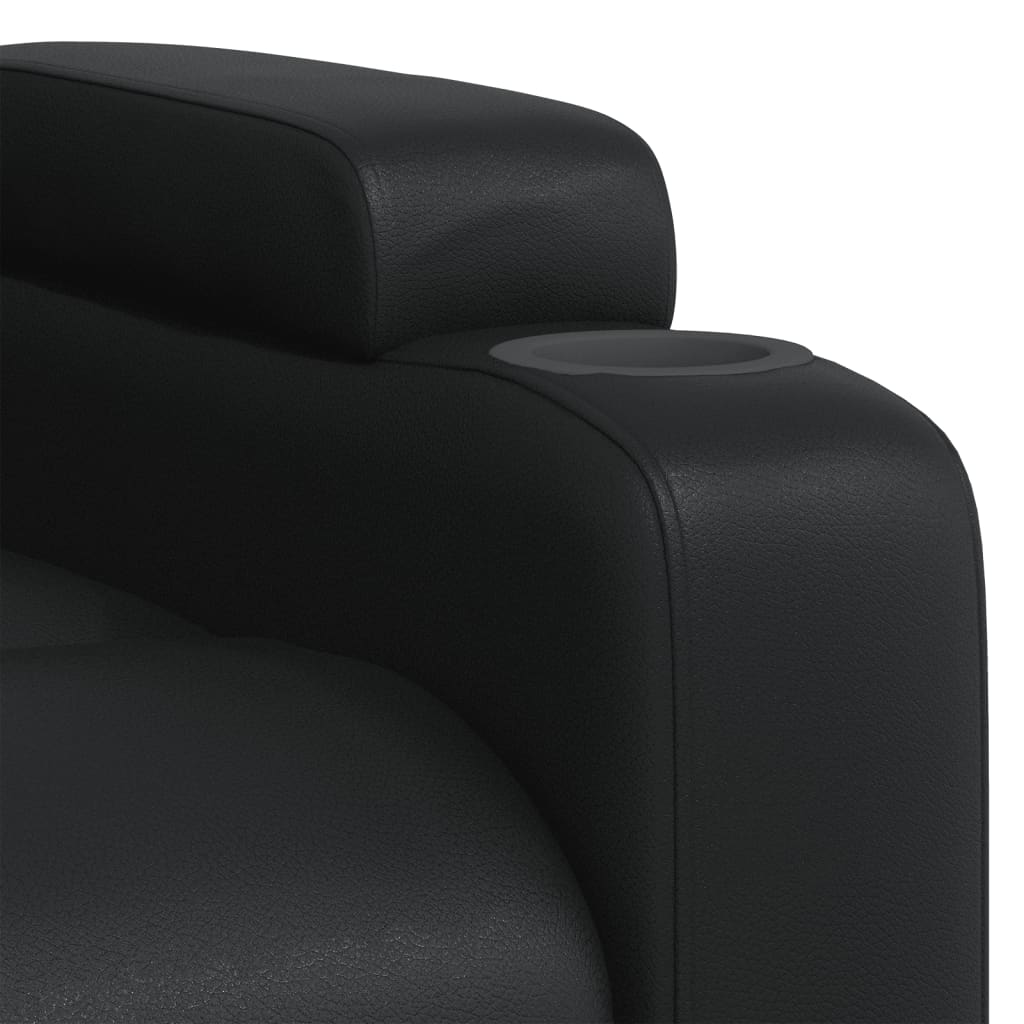 Fauteuil Verstelbaar Kunstleer Zwart