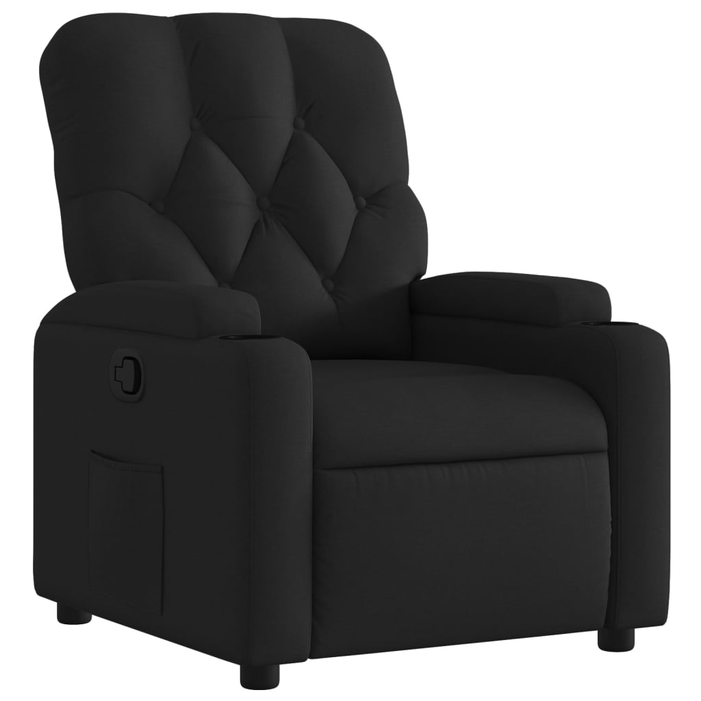 Fauteuil Verstelbaar Stof Zwart
