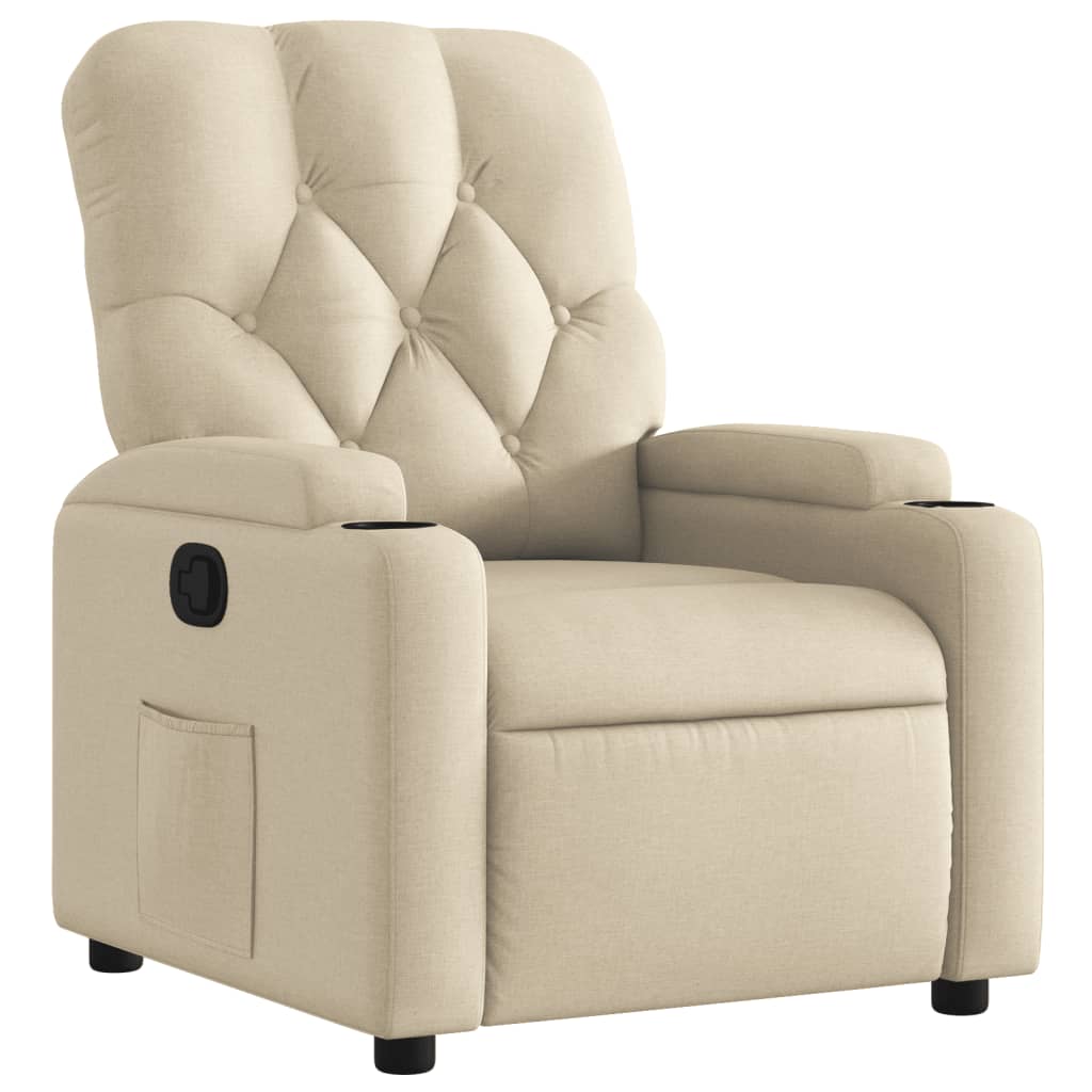 Fauteuil Verstelbaar Stof Kleurig Crème