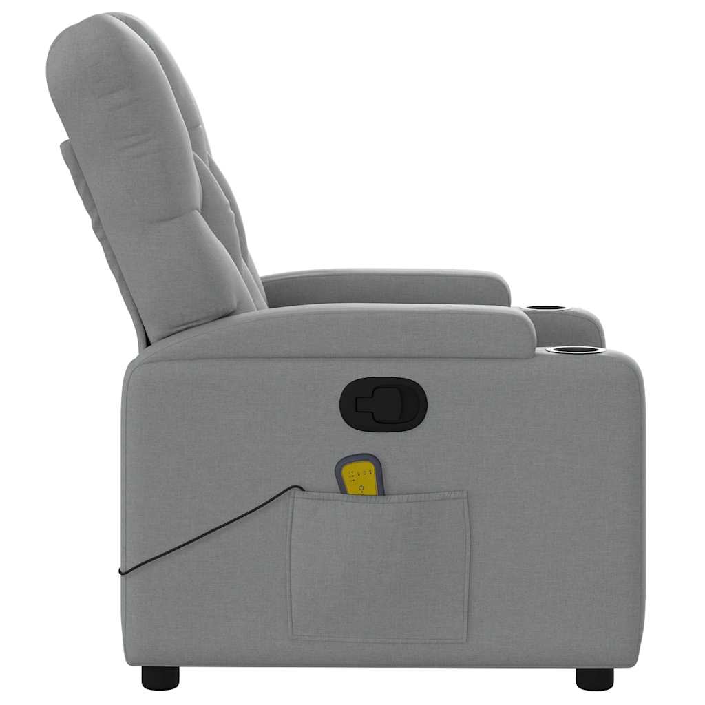 Massagestoel Verstelbaar Stof Lichtgrijs