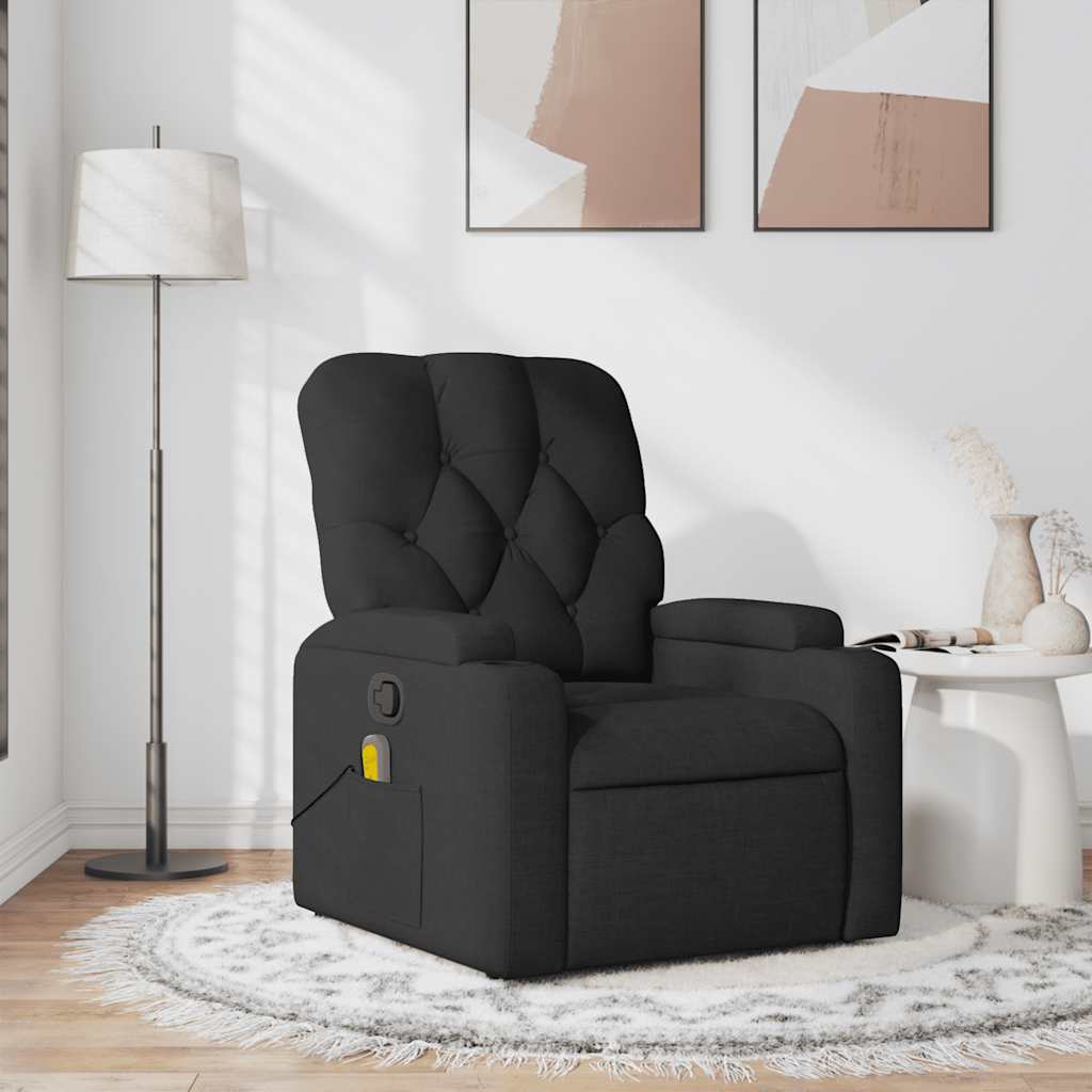 Fauteuil Verstelbaar Stof Zwart